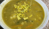 Polévka krémová z květákových listů (Polévka z květákového listí a zeleniny)