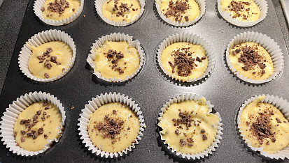 Muffiny s kousky čokolády
