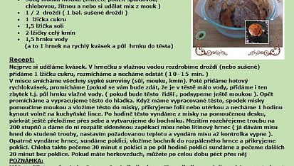Domácí cibulový chléb, můj poupravený recept ;-)