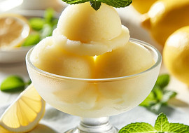 Osvěžující citronový sorbet