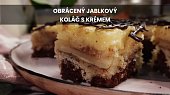 Obrácený jablkový koláč s krémem
