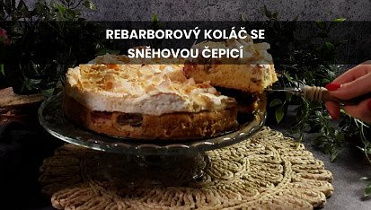 Rebarborový koláč se sněhovou čepicí