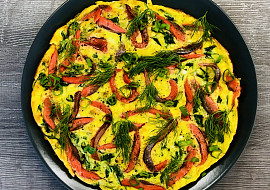 Lososová frittata