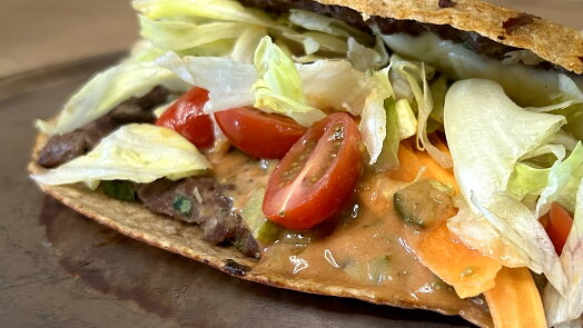 Taco burger