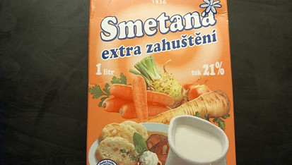 Penne s lososem, špenátem se smetanou