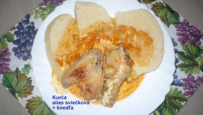 Svíčková na smetaně, kurča ako sviečková