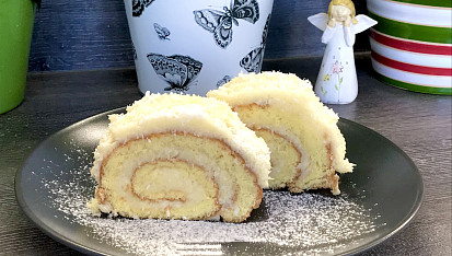 Kokosová roláda s mascarpone