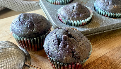 Borůvkové muffiny s vanilkou, Borůvkové muffiny