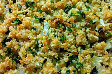 bramborovy crumble se spenatem