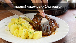 Pikantní krkovice na žampionech