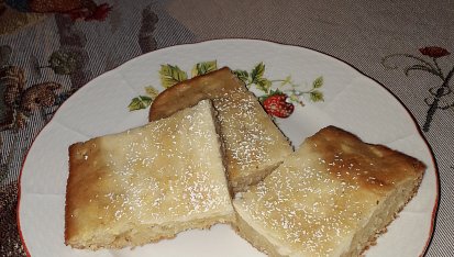 Hrnková jablečná buchta s tvarohem