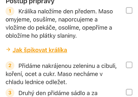 Králík na smetaně po staročesku