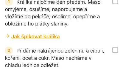Králík na smetaně po staročesku