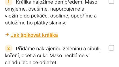 Králík na smetaně po staročesku