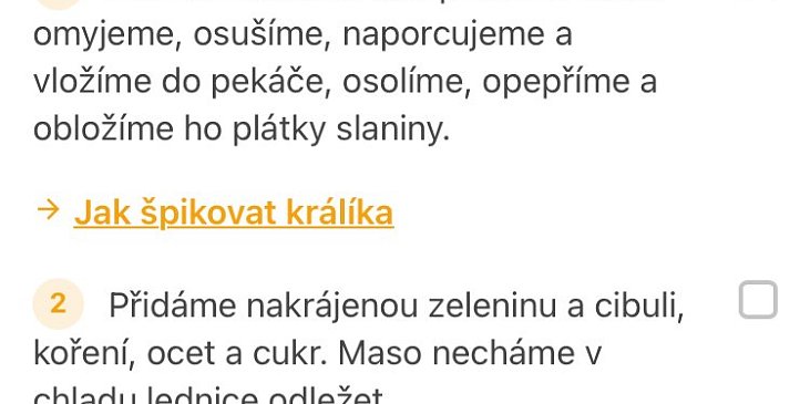 Králík na smetaně po staročesku