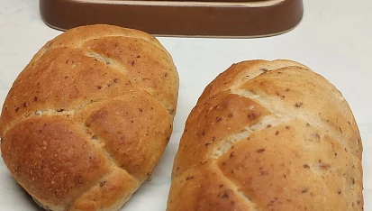 Špaldové rohlíky s kefírem, Špaldové s kefírem a lněným semínkem
