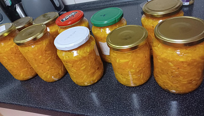 Sterilované dýňové zelí, sterilované dýňové zelí