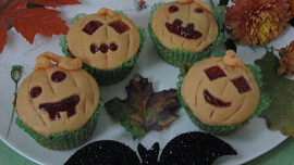 Halloweenské muffiny s marcipánem