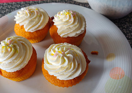 Dýňové cupcakes s krémem z mascarpone