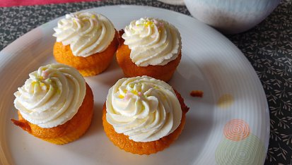 Dýňové cupcakes s krémem z mascarpone