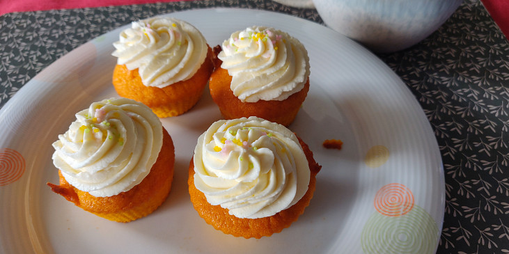 Dýňové cupcakes s krémem z mascarpone