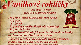 Vanilkové rohlíčky a bábovičky paní Rychnovské