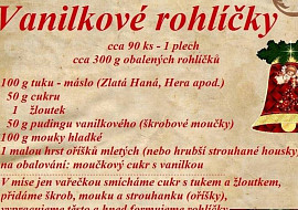 Vanilkové rohlíčky a bábovičky paní Rychnovské