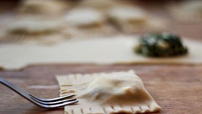 Ravioli se špenátem a ricottou