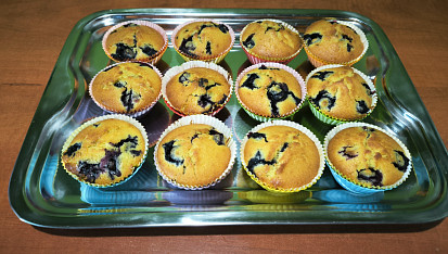 Borůvkové muffiny