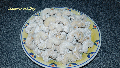 Vanilkové rohlíčky s mandlemi