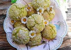 Matcha crinkles sušenky