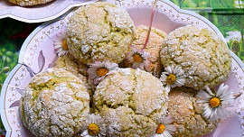 Matcha crinkles sušenky