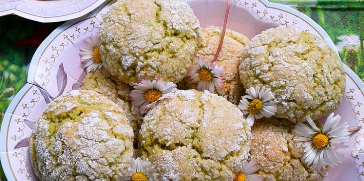 Matcha crinkles sušenky