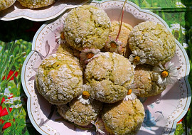 Matcha crinkles sušenky