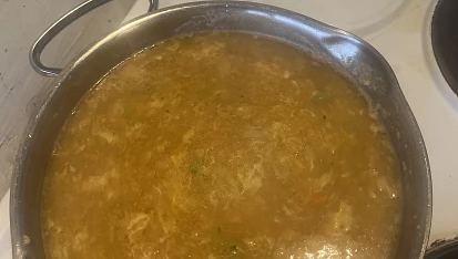 Zeleninová polévka s ovesnými vločkami