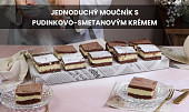 Jednoduchý moučník s pudinkovo-smetanovým krémem