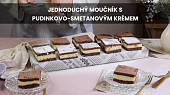 Jednoduchý moučník s pudinkovo-smetanovým krémem