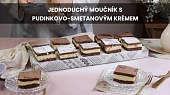 Jednoduchý moučník s pudinkovo-smetanovým krémem