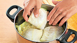 Plněné zelné listy