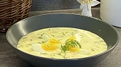 Vaječno - bramborová polévka s koprem