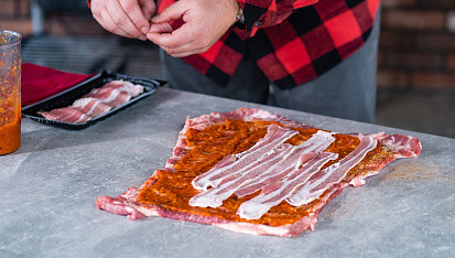 Bůčková roláda na grilu