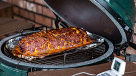 Zauzená plněná sekaná na grilu