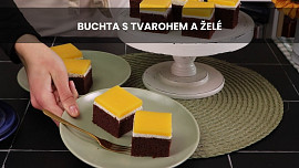 Buchta s tvarohem a želé