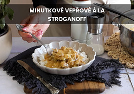 Minutkové vepřové à la Stroganoff