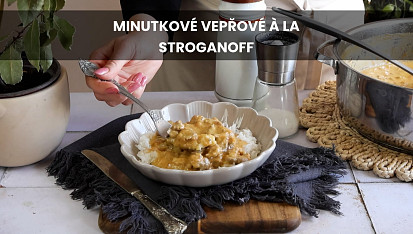 Minutkové vepřové à la Stroganoff