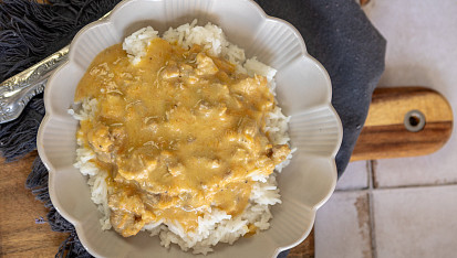 Minutkové vepřové à la Stroganoff