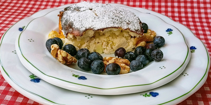 Pečený tvaroh s jablky a ořechy (vhodné pro diabetiky)