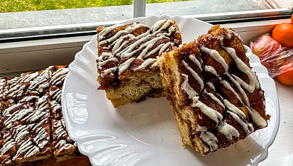Focaccia s příchutí skořicových šneků, Z dvojité dávky