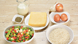 Rýžový koláč se zeleninou