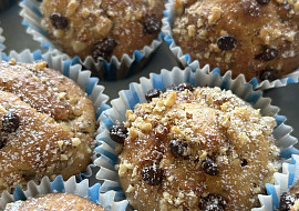 Banánové muffiny s ořechy a čokoládou